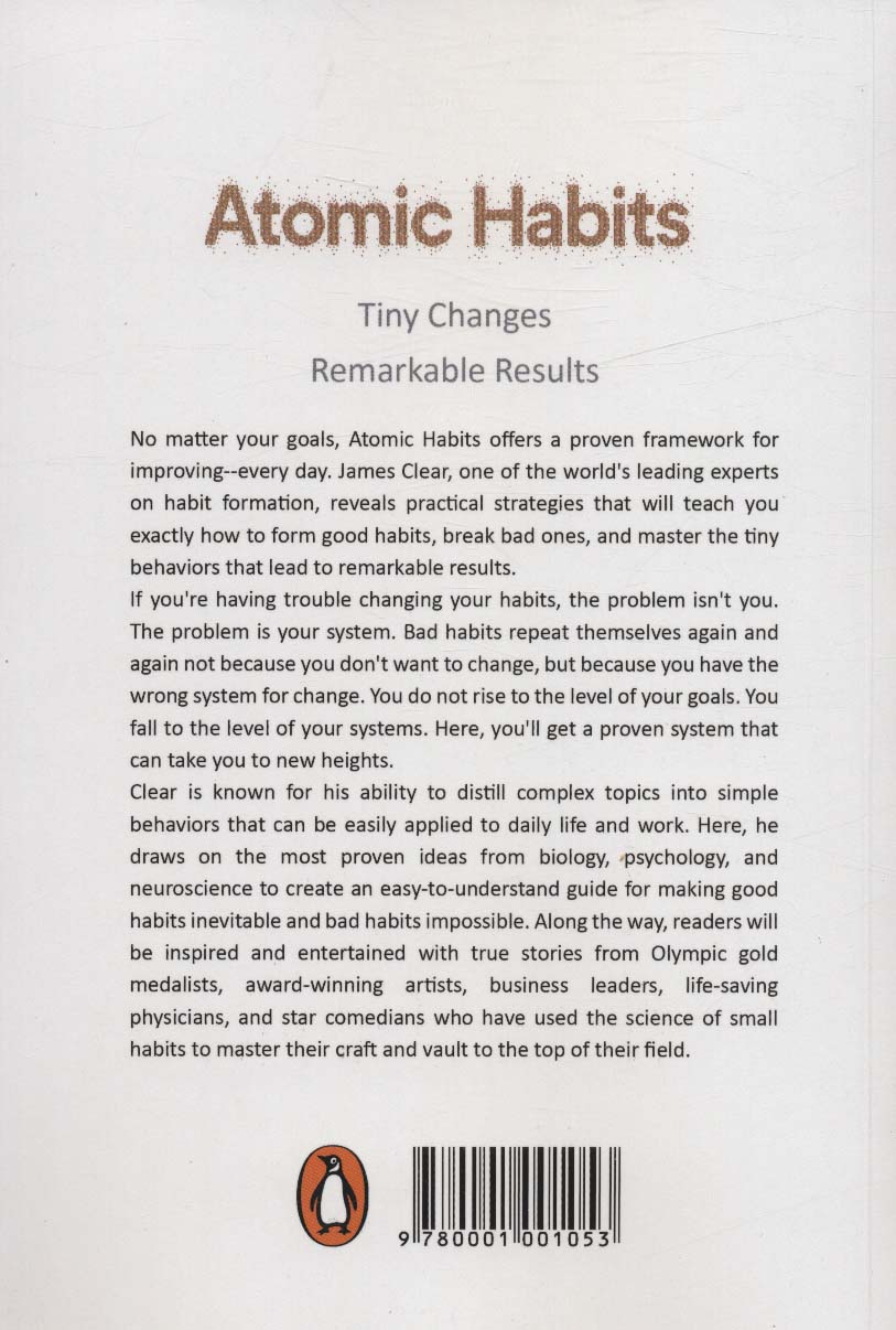 ATOMIC HABITS:عادت های اتمی (زبان اصلی،انگلیسی)