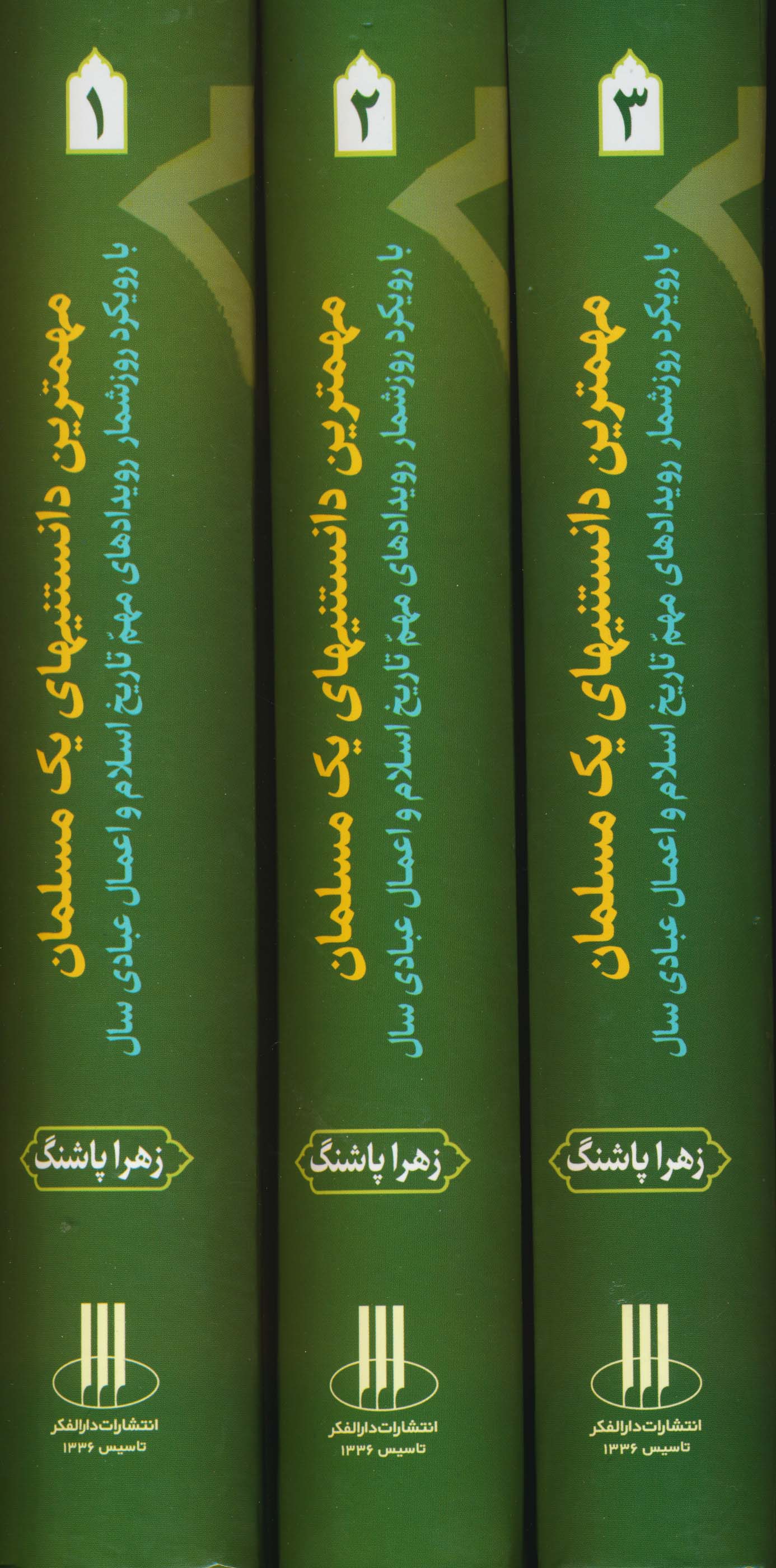 مجموعه مهمترین دانستنیهای یک مسلمان (با رویکرد روزشمار رویدادهای مهم تاریخ اسلام و...)،(3جلدی)