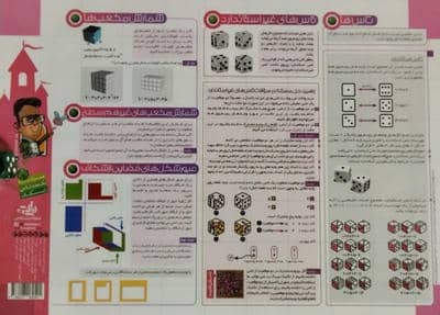 پوستر هوش فضایی (مکعب ها و تاس ها+تاس رایگان)،(گلاسه)