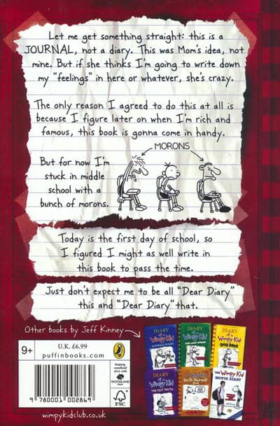 DIARY OF A WIMPY KID 1:خاطرات یک بچه چلمن 1 (زبان اصلی،انگلیسی)