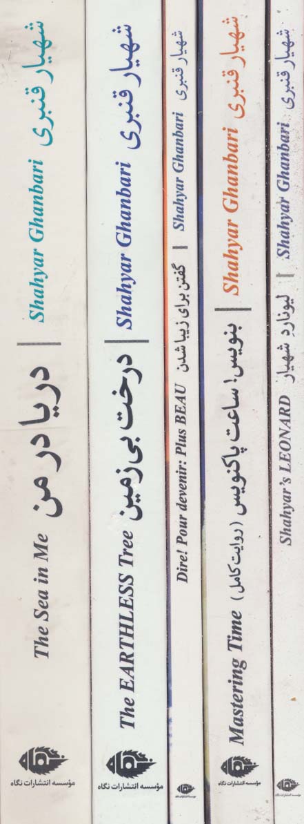 مجموعه پنج کتاب از شاعر شهیار قنبری (پنج حرف درشت در مشت)،(5جلدی،باقاب)